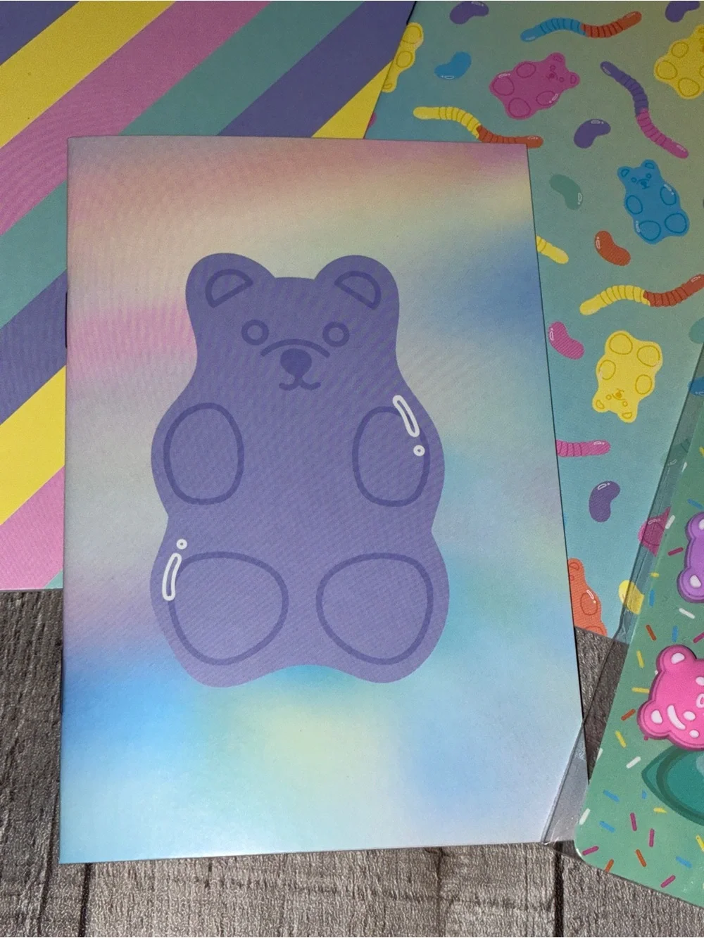 Gummy Bear Notebook Set w/Paper Clips